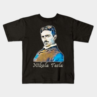 Nikola Tesla Art Design Kids T-Shirt